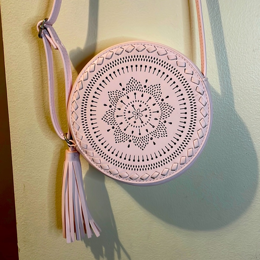 Art class pink boho crossbody bag